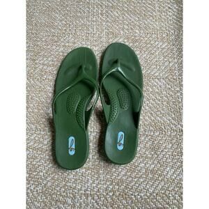 OKA­­·B Women's Thong Sandals Comfort Shoes GREEN Size: LL 10